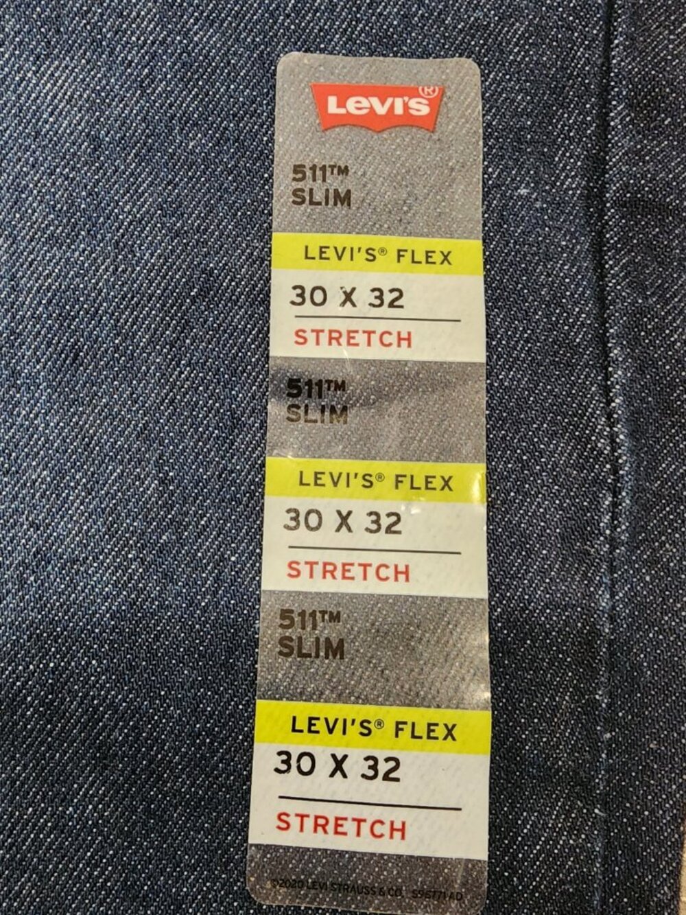 Levi's 511 Slim Fit Stretch Flex Dark Wash Jeans Size Men's W30 L32 NWT - Picture 3 of 11